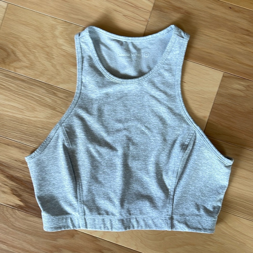 Outdoor voices light heathered gray crop top